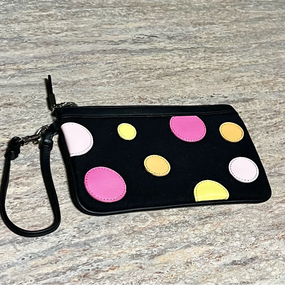 Talbots Wristlet With Multicolored Polka Dots - image 1